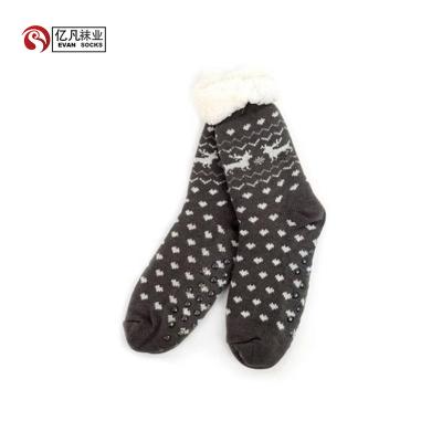 China EVAN-A 1198 Breathable Fleece Slipper Breathable Socks Warm Winter Slipper Socks for sale