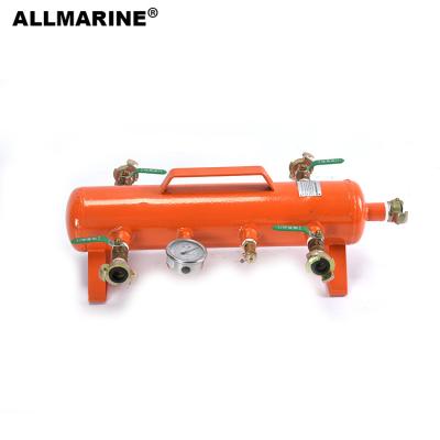 China Airline 4 liter air manifolds with safety valve and pressure gauge for sale