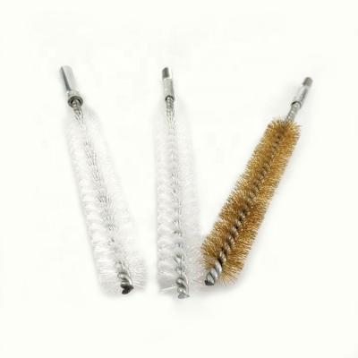 China Cleaning steel brass and nylon condenser tube brush for sale