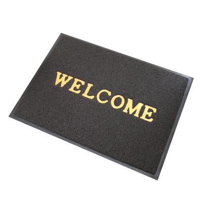 China Front Door Rug Anti Slip PVC Reel Durable Washable Mats Entry Inside Outside Welcome Mat for sale