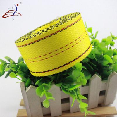 China Factory price viable 2 inch yellow polyester braid climbing webbing for sale