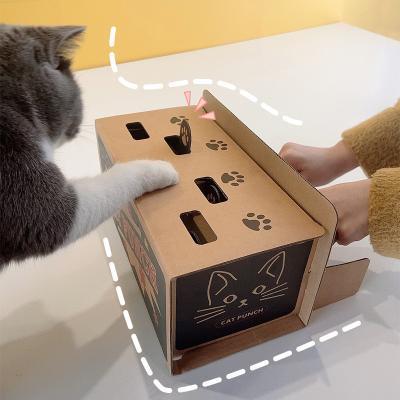 China Viable Home Pet Cat Play Toys Beat A Mole Cat Accessories Play Box for sale