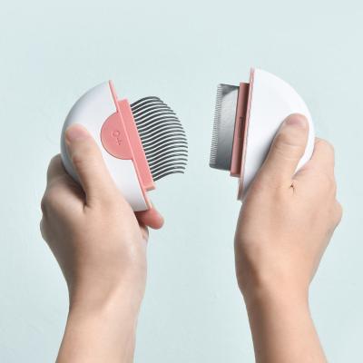 China Fashionable and Portable Viable Pet Grooming Tool Dual Works Pet Massage Comb Hair Cleaning Pet Comb for sale