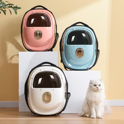 China New Design Breathable Pet Carrier Transparent Cat Pet Travel Hospital Visits Capsule Bag Outdoor Cat House for sale