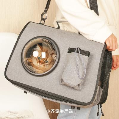 China Portable Breathable Pet Carrier Bag For Cat Dog Transparent Window Breathable Pet Travel Bag Cat Bag for sale