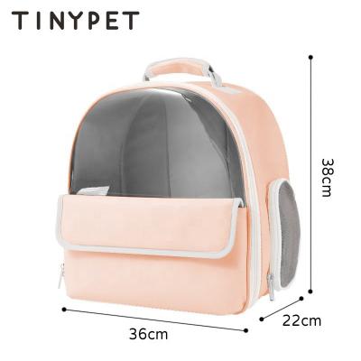 China TINYPET Cat Carrier Portable Cat Backpack Pet Travel Stored Accessory Visible With Wide Vision for sale