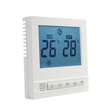 China shopping & home & Industrial LCD Screen Fan Speed ​​Control Room Thermostat In Wall for sale