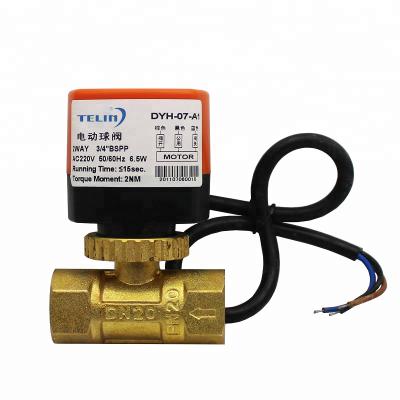 China TELIN 2 Way 3Way Multiport General Electric Motorized Water Ball Valve for sale