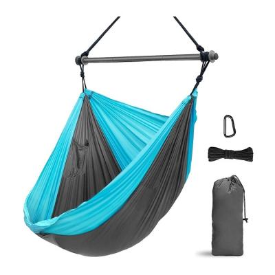 China Charm Color Swing Hammock Large Arming Outdoor Rope Hammock Modern Nylon Swing Hammock Modern Nylon Chair Recreation Lifting Hanging Chair for sale