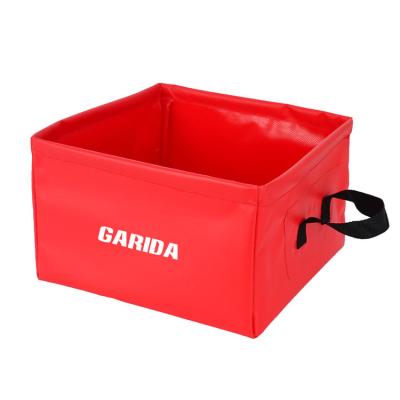 China GARIDA BBQ Vegetable Wash Bucket Viable Outdoor Beverage Storage Portable Durable High Capacity Folding Bucket for sale