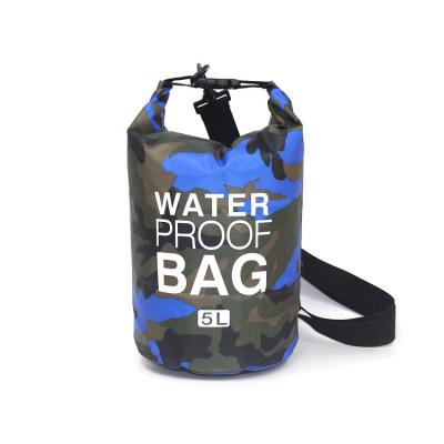 China Large Capacity Waterproof Bag Camping Outdoor Camouflage Waterproof Beach Polyester Bucket Bag Clothing Storage Backpack GEB-C2L for sale