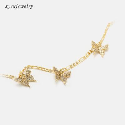 China Cute CZ Gold Handcrafted Fashion Butterfly DIY Jewelry Xingyu Butterfly Pendant Necklace for sale