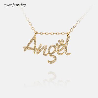 China 2020 CLASSIQUE Magicl Angel Fashion Pendant Gift White CZ 18k White Gold Jewelry for sale