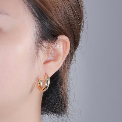 China Trendy Simple Fashion Circle Earring Gold Plated Women Party Jewelry Earrings for sale