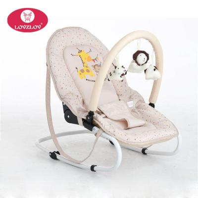 China Steel Frame Amazon Best Selling Multicolor Optional Baby Toys Multifunctional Baby Rocking Chair for sale