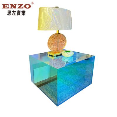 China (Size) ENZO Modern adjustable high quality acrylic coffee table and chairs can be customized for acrylic tables in various colors and sizes for sale