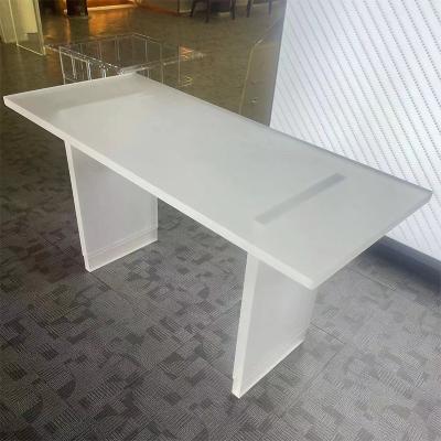 China ENZO Modern High Grade Customized Acrylic Frame Display Stand Acrylic Table For Shopping Mall Home Decoration for sale