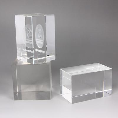 China Europe 3D Laser Crystal Glass Cube Model 3D Laser Figures For Decoration Gift Or Souvenir for sale