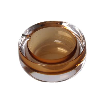 China Wholesale Morden Round Mini Crystal Glass Ashtray Holiday&Business Gifts for sale