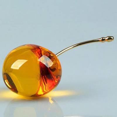 China China crystal cherry for gift glass decoration for sale