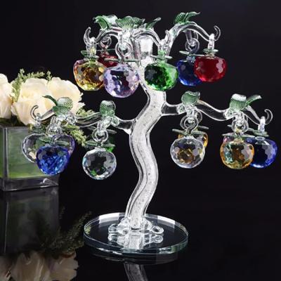 China Apples from Europe Crystal Apple Tree With Colorful for Christmas Decoration for sale