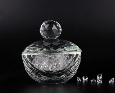 China China hot sale luxury crystal candy jar with lid jewelry box for home decoration for sale