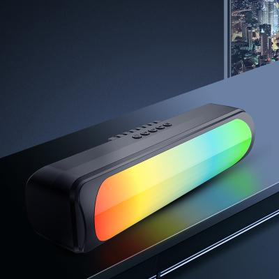 China Portable LED Flashing Light MODENG tf Card Speaker Supplier 3.7V/1200MAH Wireless Portable Smart Powered Party DJ PC Led Light tf Card Wireless Speaker for sale