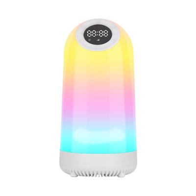 China 5W V5.0 3inch Colorful Light Custom LED Clock Speaker LED Night Light Alarm Speaker Colorful Light 5W V5.0 3inch for sale