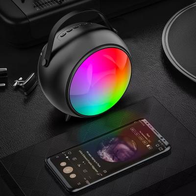 China LED light MODENG tf card factory speaker bass speaker surround sound subwoofer bocinas colorful outdoor super portable tf card wireless LED speaker for sale