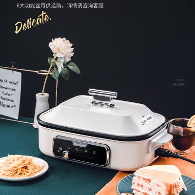 China Household Kitchen Household Electric Grills Korean Barbecue Grills and Hot Pot Electric Skillet for sale