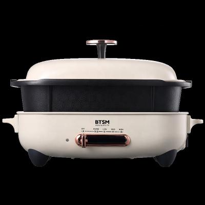 China Household Kitchen Grills Electric Griddles Multifunctional Cooker With Hot Pot for sale