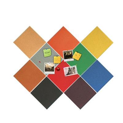 China eco-friendly colorful decdrative foam wall tiles self-adhesive cork felt pin board photo note bulletin board for sale