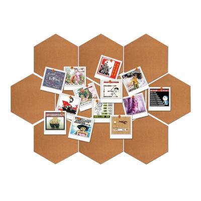 China Eco-Friendly Self Adhesive Photos Notes Show Felt Bulletin Pin Cork Board Tiles for sale