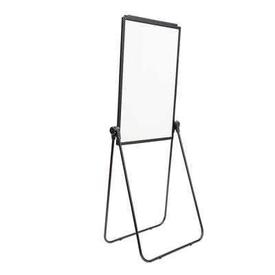 China Portable And Height-Adjustable Aluminum Easel Flip Chart Desk Standing Board With Rack Price for sale