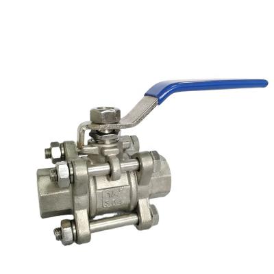 China WETCH METECH Full Port 3 Pcs Bolted Ball Valve Stainless Steel 304 / 316 For Water Oil & Gas (1/2