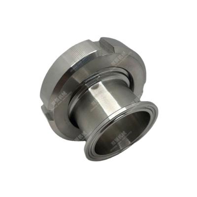 China DIN 11851 Tri Flange Adapter Sanitary Stainless Steel Fitting Liner And Nut X Tc Reduction for sale