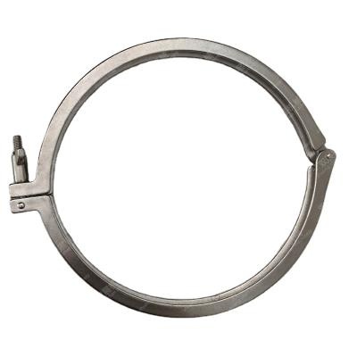 China 10inch 12inch Sanitary Tc Clamps Heavy Duty Single Hinge 304 Stainless Steel Sanitary Fitting Equal for sale