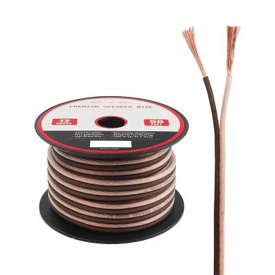 China 12AWG Speaker Frosted Flexible Transparent Flexible Wire Professional Car Speaker Cable Audio Wire for sale