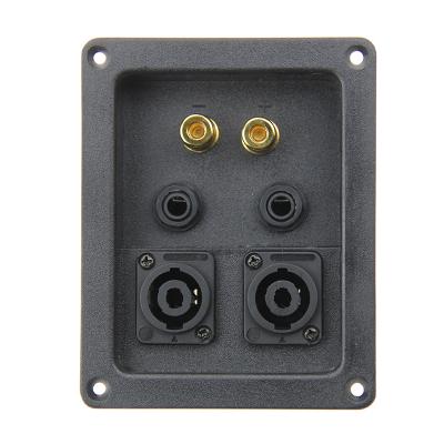 China ABS Gold Binding Posts Square Loudspeaker Terminal Box Zinc Alloy Plated Terminal Cup for sale