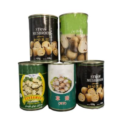 China Canned Fresh Natural Raw Material China Sprinkle Farm Mushroom 425g Grow Straw Canned Mushroom In Halves for sale