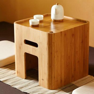 China Modern Japanese Bamboo Tea Table Asian Design Gongfu Tea Table Tea Table With Tatami Mats for sale