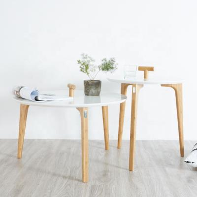 China Eco-friendly Natural Bamboo Table Combination Coffee Table Combination Bed Side Table for sale