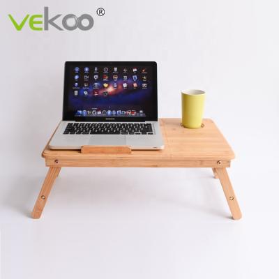 China Bamboo Foldable Laptop Desk (Height) Adjustable Table Tray Stand Laptop Desk For Bed for sale