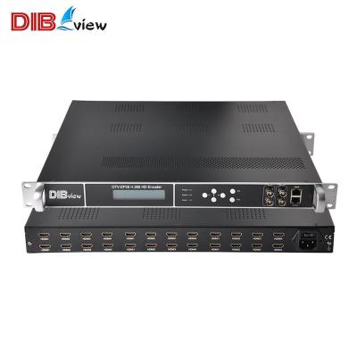 China Digital TV Head-end System OTV-EP25 Radio TV Broadcasts Equipment DTV Headend 24 in 1 HEVC H265 H264 HD HD MI to IP ASI DVB Encoder for sale