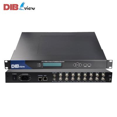 China Digital TV IPTV Headend System OTV-PR08 IPTV 8 Channels FTA DVB-S/S2/C/ISDB-T/ATSC-T Tuner Professional Receiver To IP ASI Converter for sale