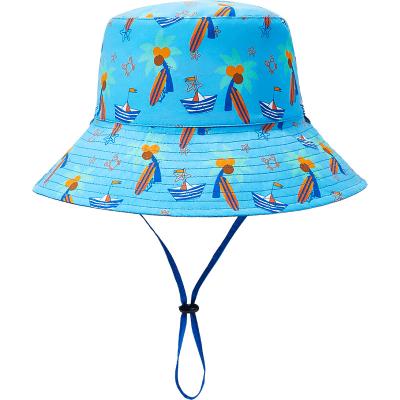 China Fashion Breathable Sun Hat\Comfortable High Quality Cute Cartoon\Durable KOCOTREE 2023 Child Summer Bucket Fishermen Hat UPF 50+ Sun Protection With Chin Strap for sale