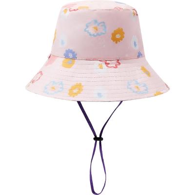 China 2023 KOCOTREE 2023 Fashion Summer Cute High Quality Kids Sunshade Bucket Hat Foldable Big Brim Baby Sunscreen Hat Comfortable \Durable for sale