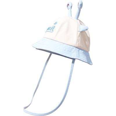 China Fashion KOCOTREE 2023 3D Snail Sunshade Bucket High Quality Kids Antennae Summer Cute Baby Hats Windproof Detachable Protective Cap for sale