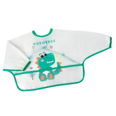 China KOCOTREE 2023 High Quality Toddler Baby Bibs Viable Waterproof Long Sleeves Shirt Apron Boys Girls Eating Pocket Full Cover Paint for sale