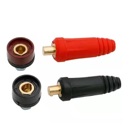 China Residential / General Purpose European Household Welded Quick Release Cable Connector Plug And Socket , Dinse Welding Cable Connector for sale